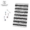 126 PCS OF ASSORTED 316L SURGICAL STEEL BARBELL, LABRET, BELLY RING PANEL